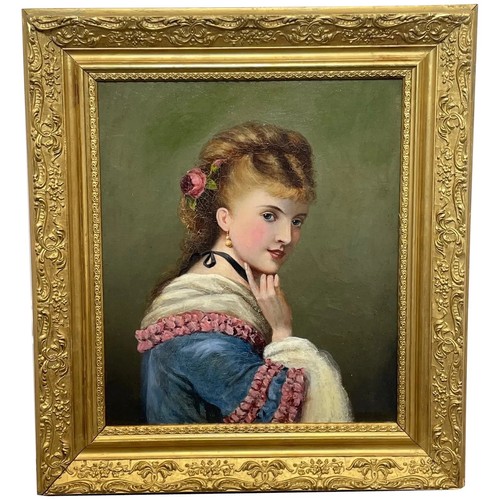 Ritratto olio tela donna - olio,
