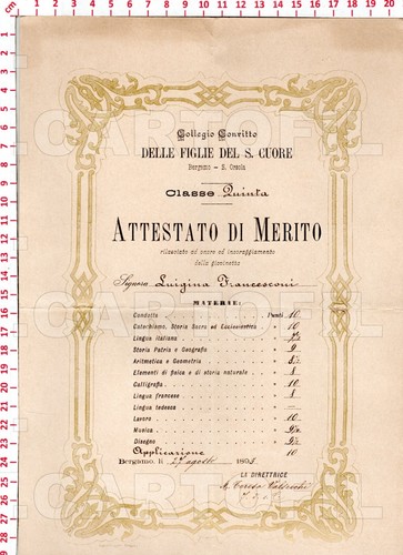 C9208 attestato pagella - attestato,